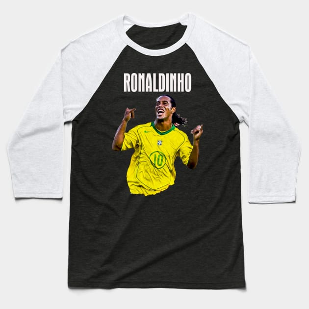 Ronaldinho Painted Art Baseball T-Shirt by Suga Collection